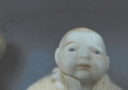 2 german bisque dollhouse lot 4 baby face